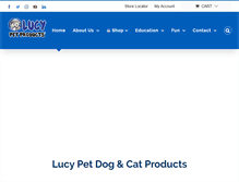 Tablet Screenshot of lucypetproducts.com